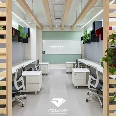Với chuyên môn và kinh nghiệm lâu năm trong lĩnh vực thiết kế, ATZ Interior Design sẽ giúp cho không gian làm việc của bạn trở nên chuyên nghiệp hơn bao giờ hết. Thiết kế văn phòng của chúng tôi sẽ giúp phát huy tối đa năng suất làm việc của bạn cũng như tôn lên giá trị của thương hiệu. Hãy thưởng thức các hình ảnh về thiết kế văn phòng để cảm nhận sự tinh tế và độc đáo của chúng tôi.