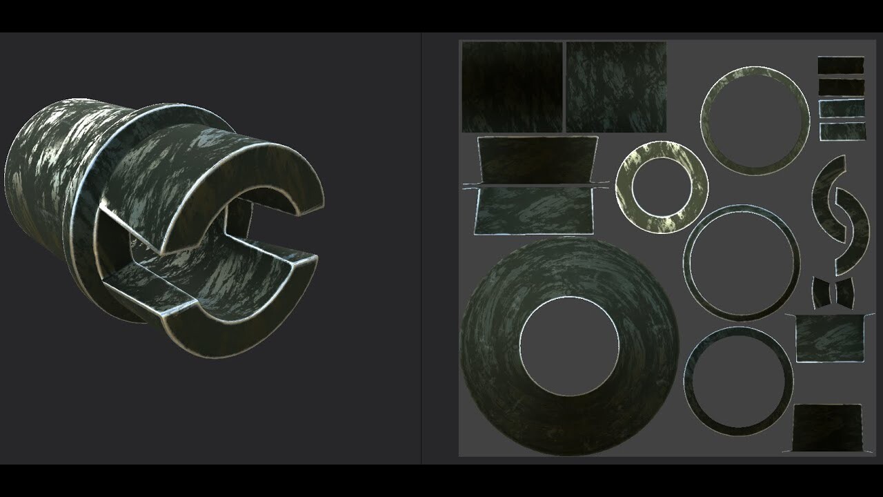 ArtStation Gun Barrel Texturing