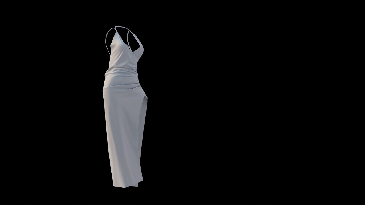 ArtStation - Cloth simulation - Catwalk - Simple dress - Apparel 3D ...