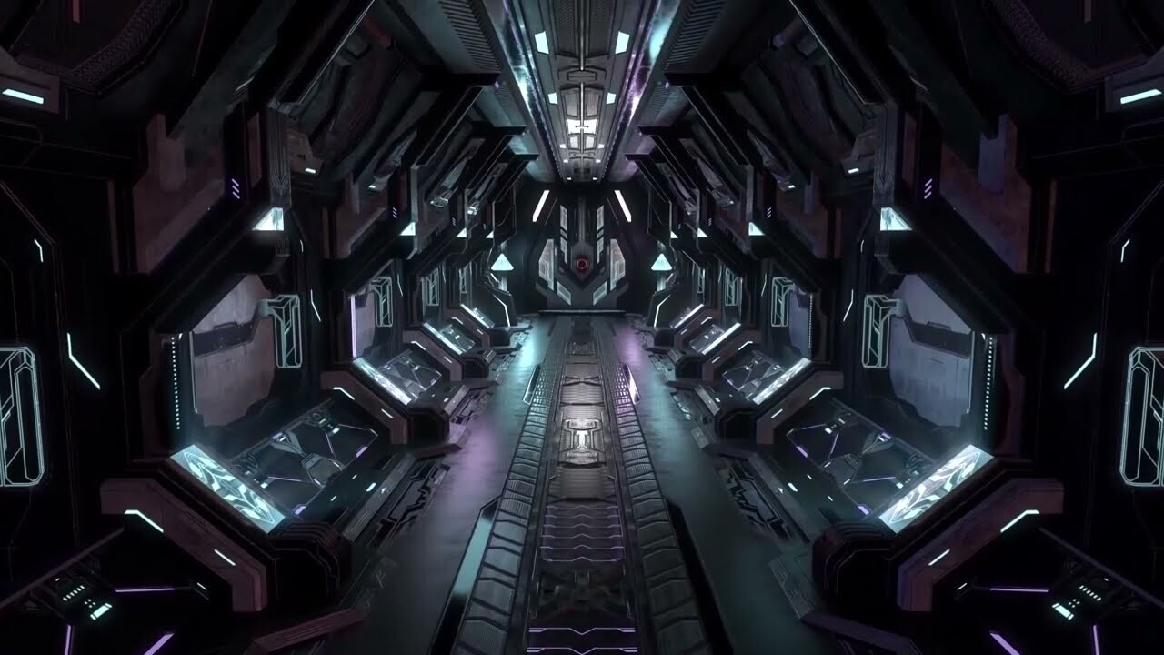 ArtStation - Sci-fi corridor inspired by HALO