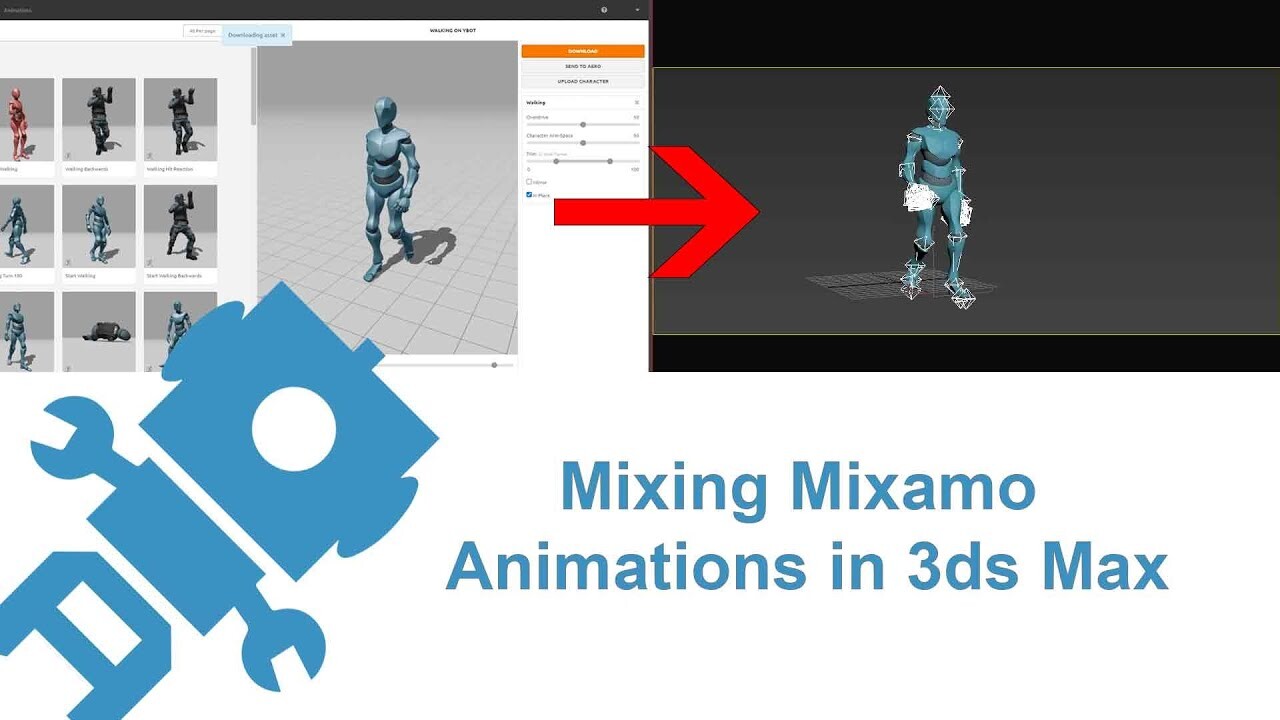 ArtStation - Mix Mixamo Animations in 3ds Max