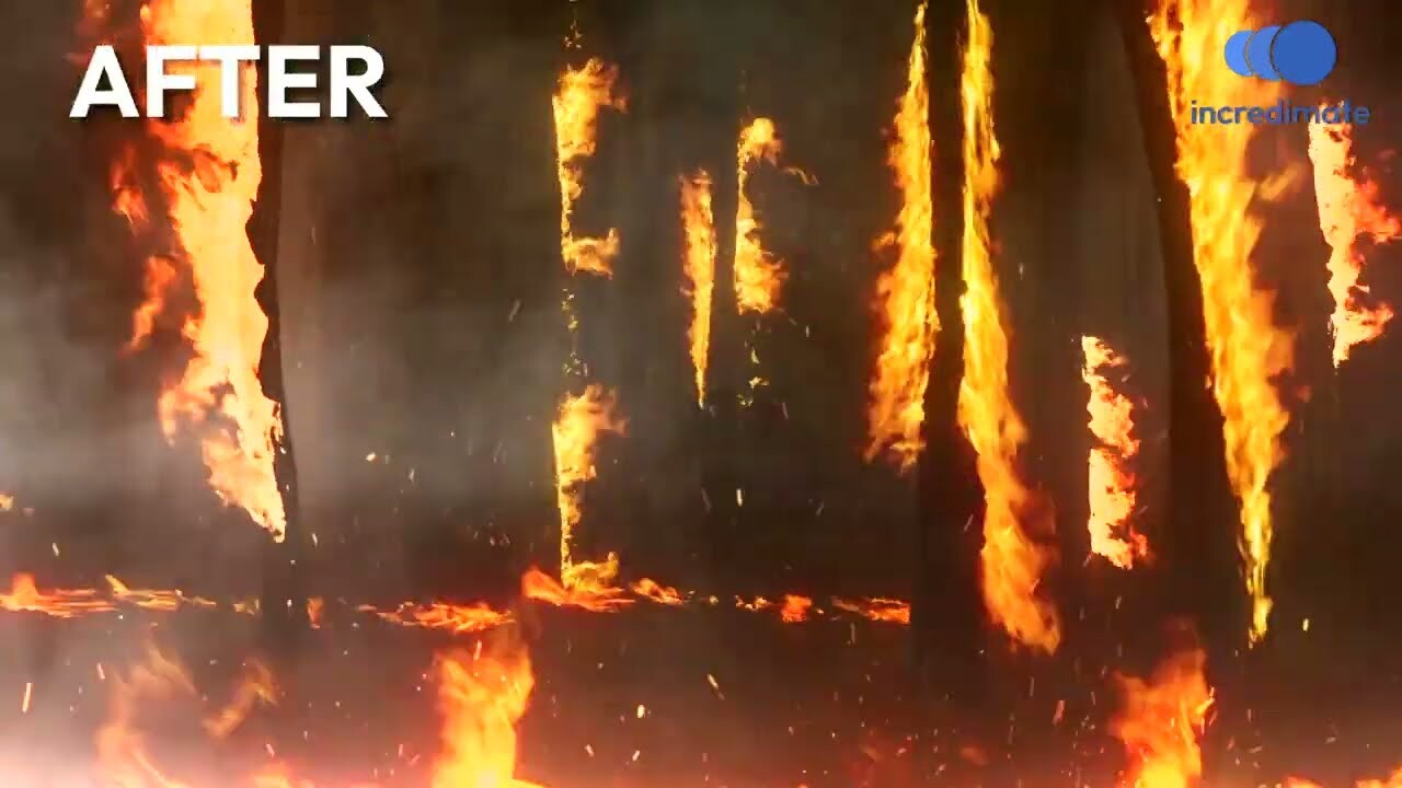 VFX and 2D Animation  - Nature Art - Forest Fire With Sound - Incredimate