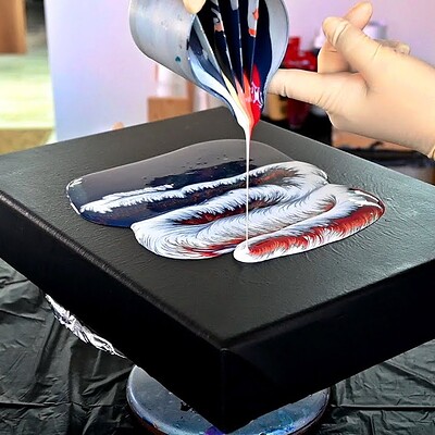 ArtStation - HOW TO VARNISH Acrylic Pour Painting ~ Gloss SPRAY