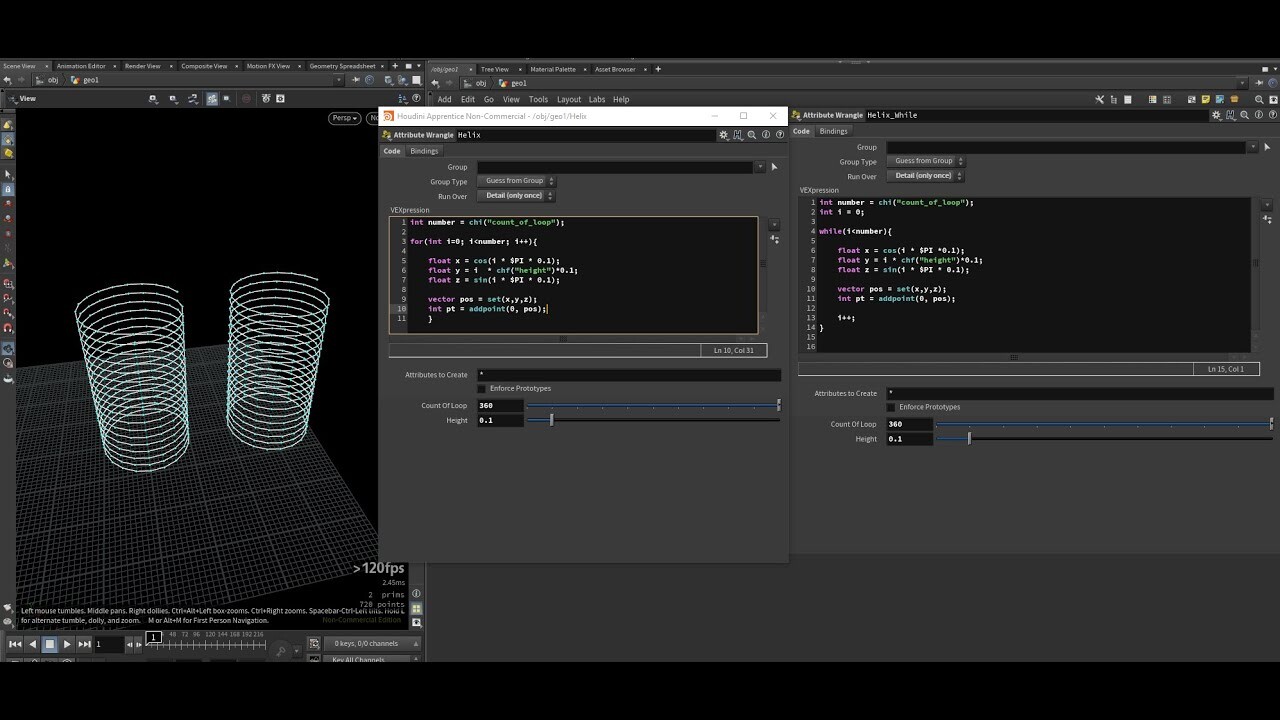 ArtStation - Houdini VEX While Loop Example (Turkce)