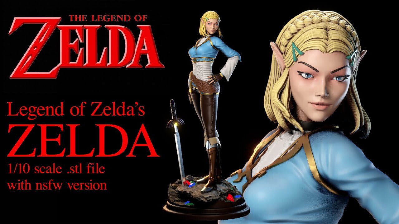 Zelda Ocarina Of Time Young Link - 3D PRINTABLE STATUE | 3D Print Model