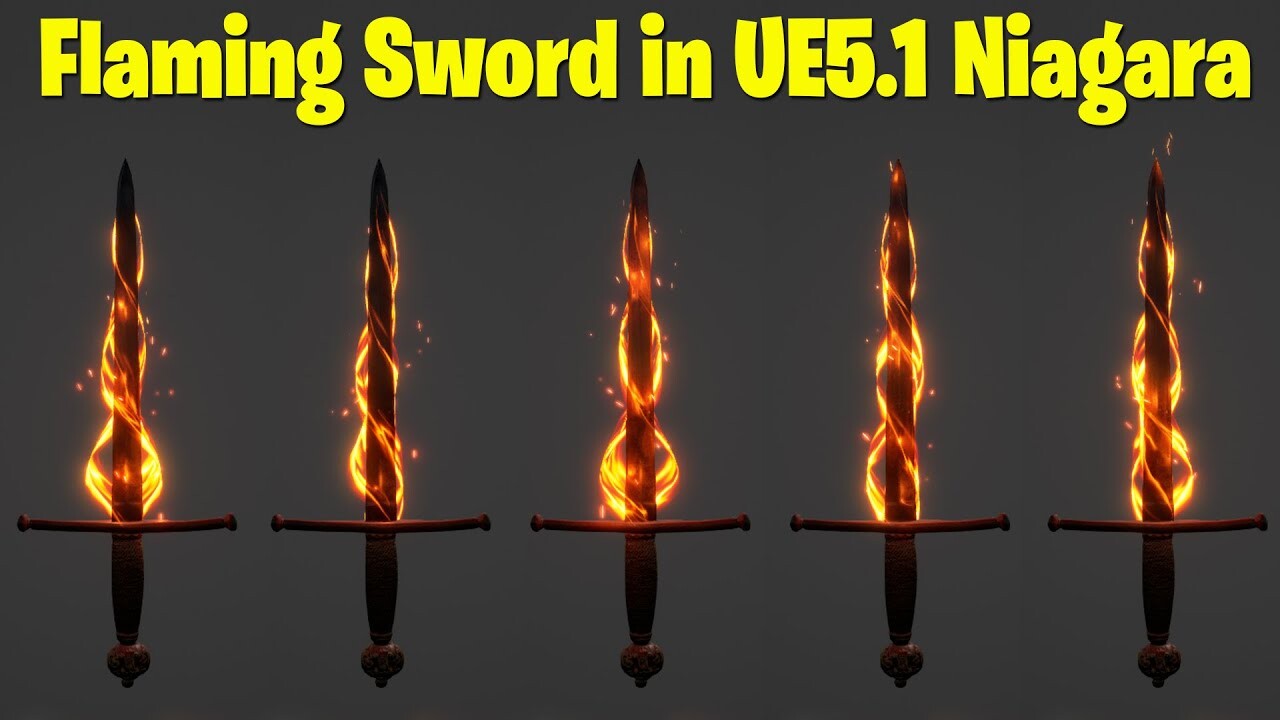 ArtStation Flaming Sword In UE5 Niagara Tutorial Download Files   Ashif Ali Maxresdefault 