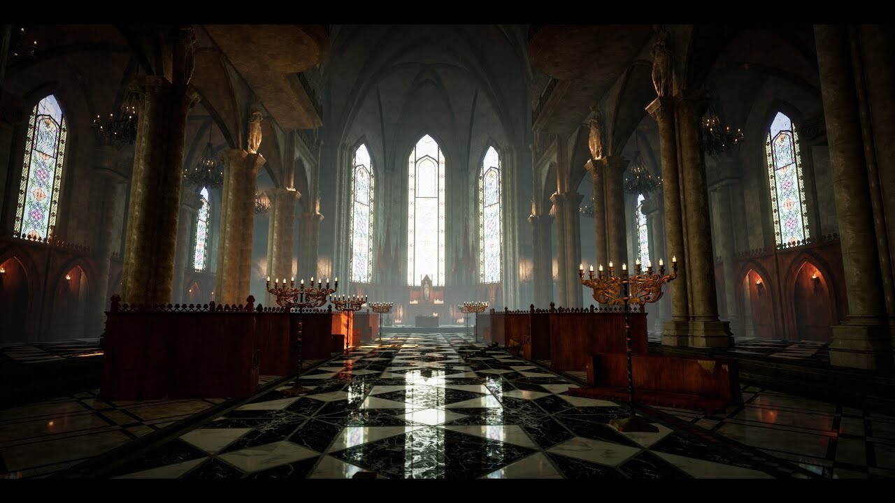 ArtStation - Gothic Interiors Cathedral