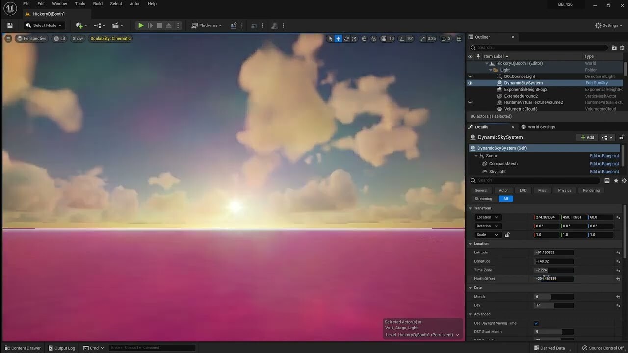 Dynamic Sky System With Post Process Volume FX