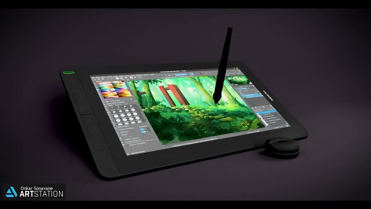 ArtStation Huion drawing tablet 3D Model