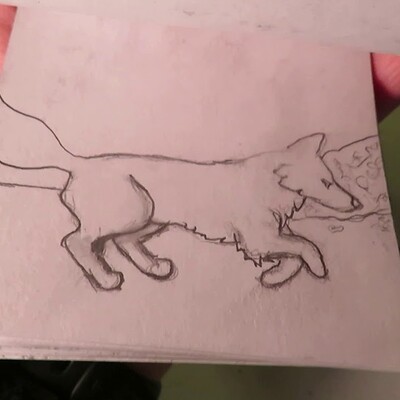 Animated Flipbook of Traditionally Sketched Fox