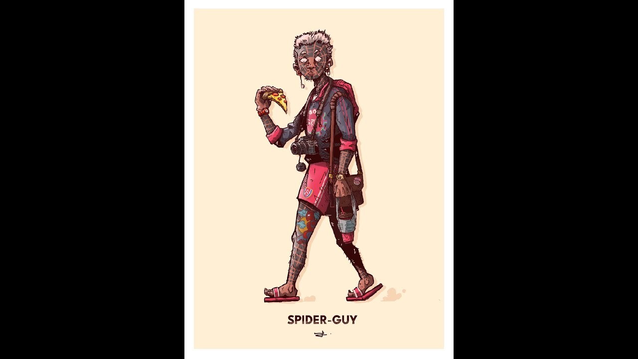 Spider guy : Spider-verse character design