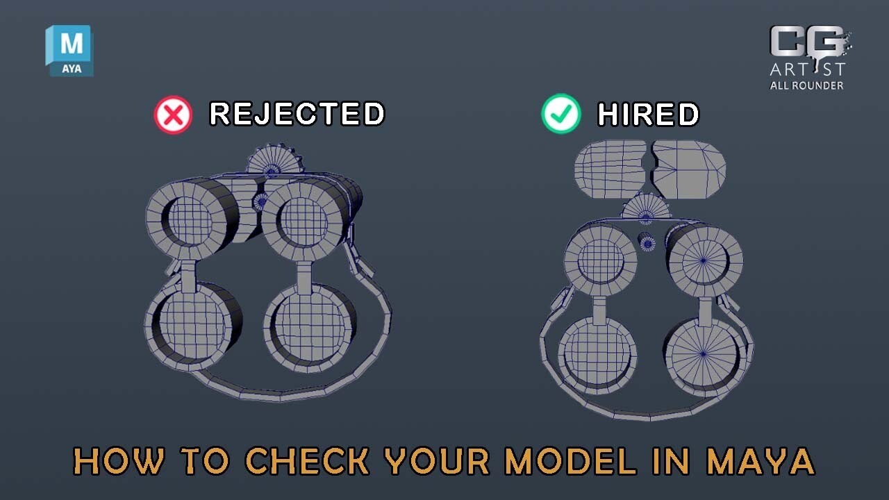 ArtStation - maya tutorial : how to CHECK YOUR model in maya| modeling ...