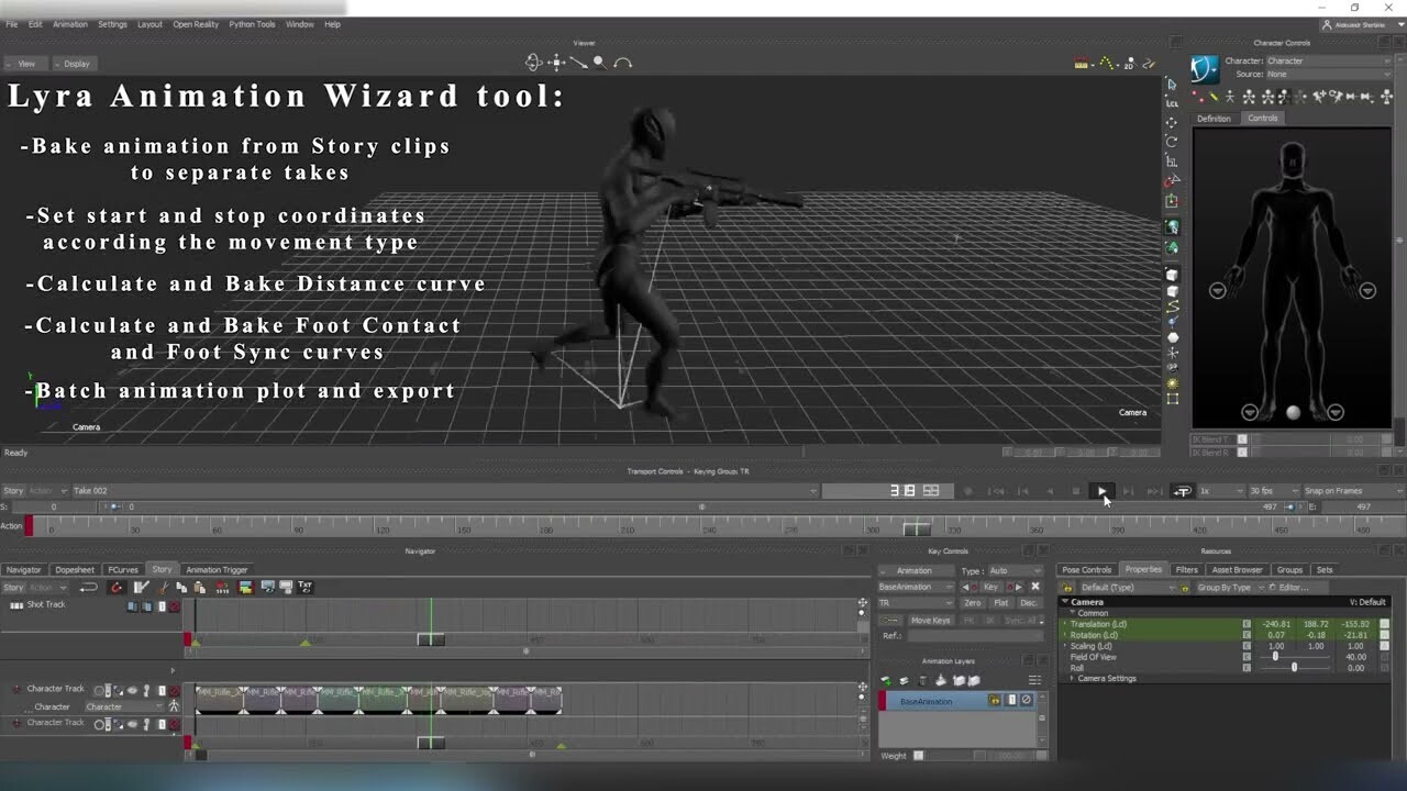 ArtStation Motionbuilder tool for Lyra animations