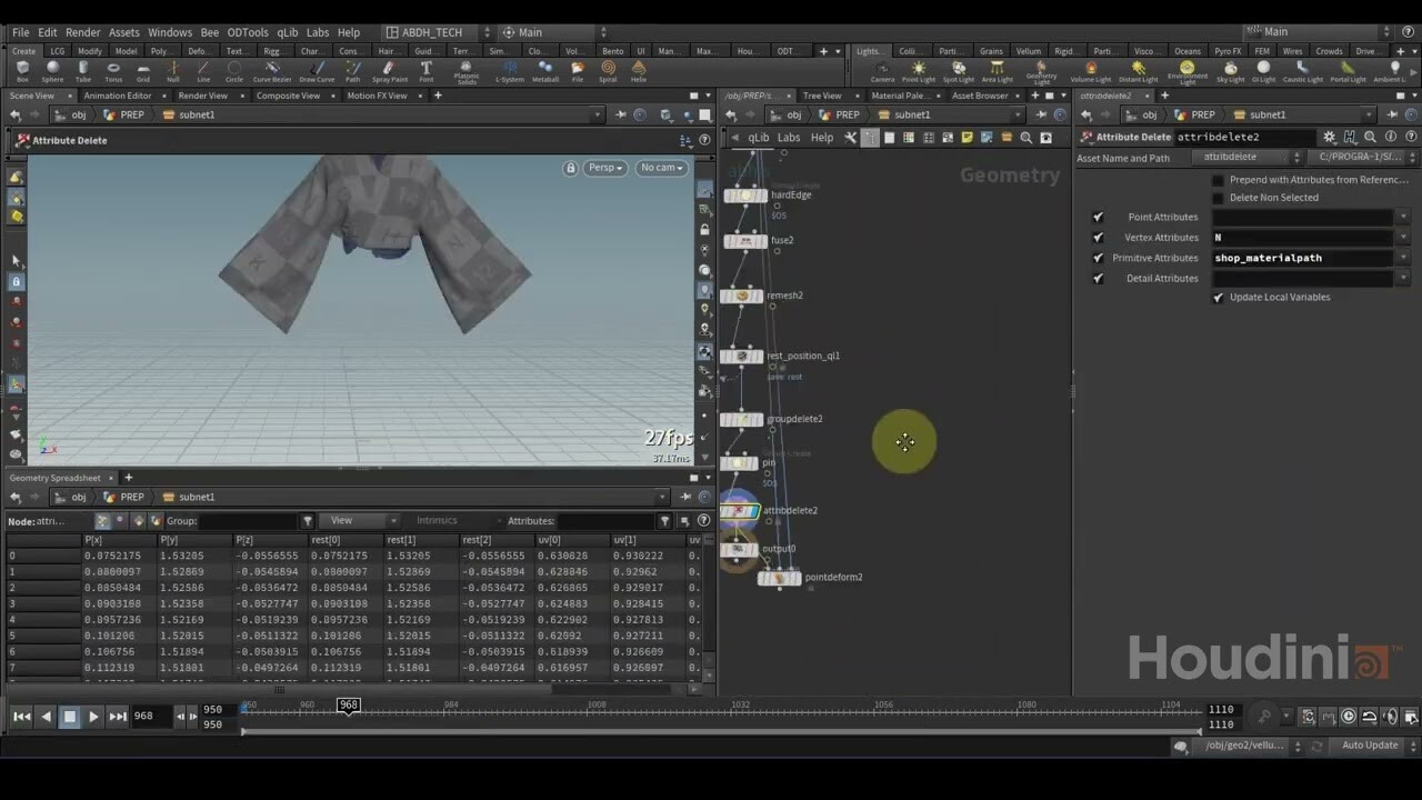 ArtStation - Houdini Cloth Rig Creation (with FBX)