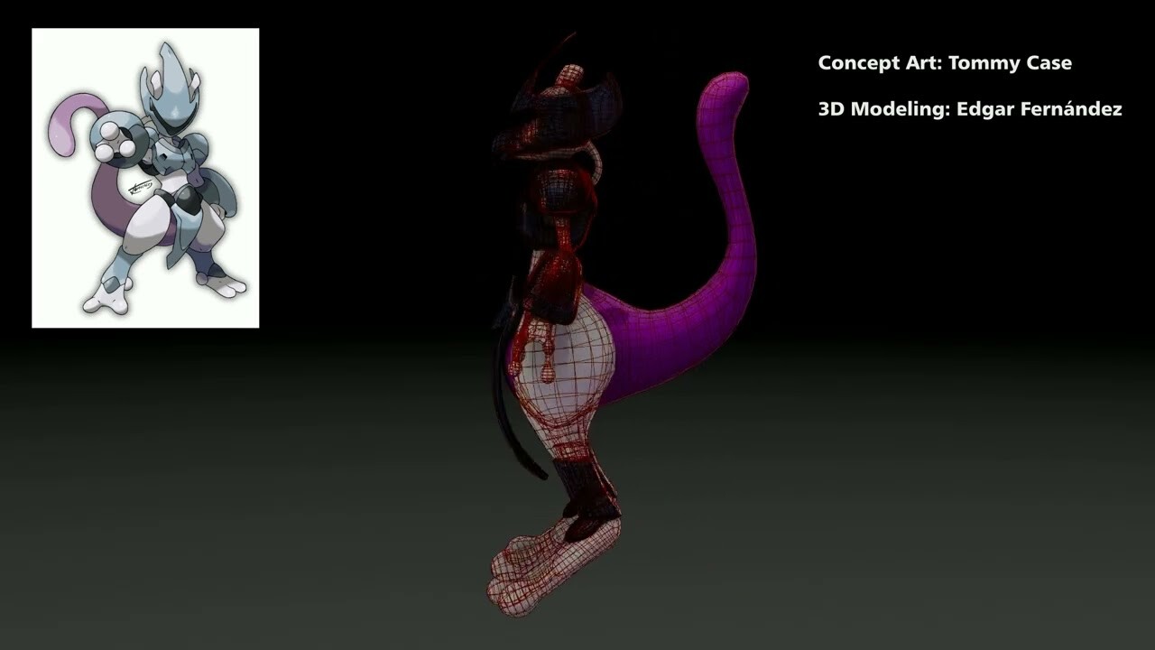 ArtStation - MewTwo 3D Modeling Process