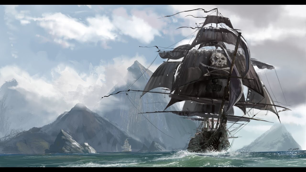 ArtStation - Pirate Ship Drawing