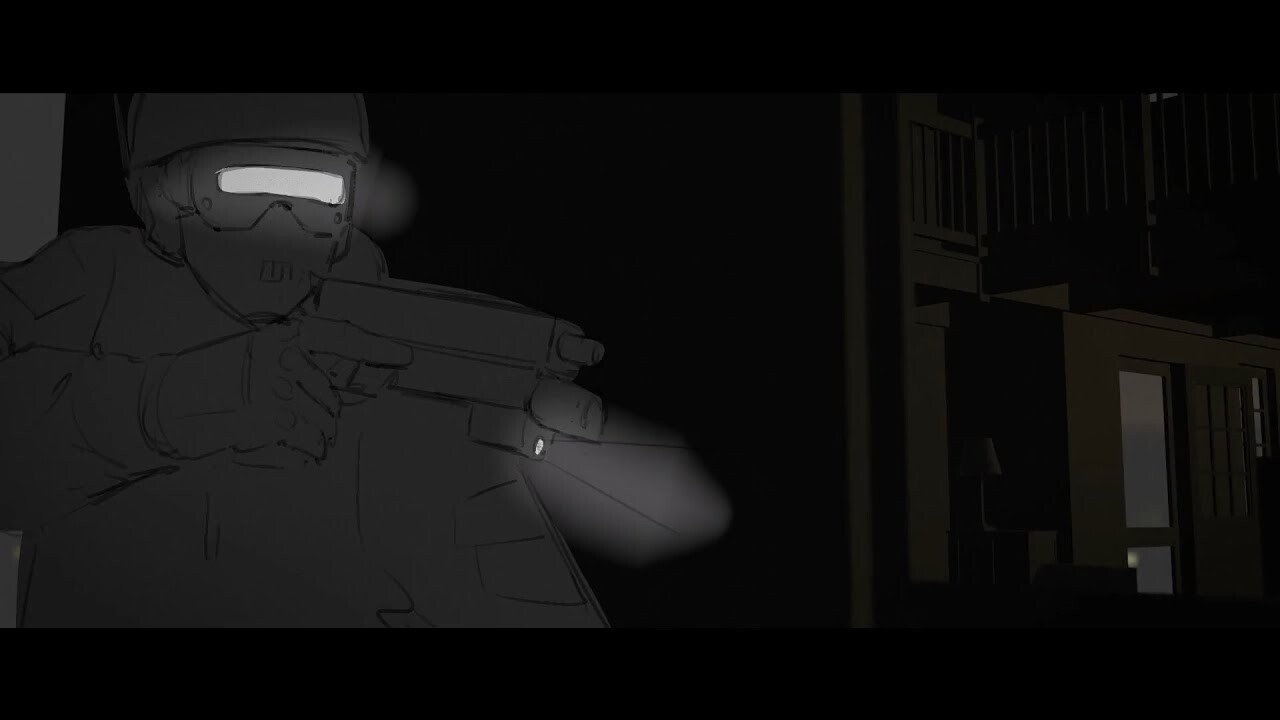 [Storyboard] Commando Sequence - 2d/3d Storyboard