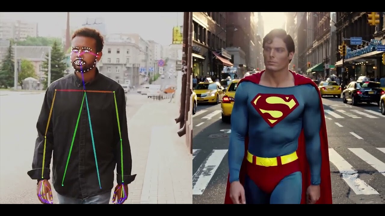 Wan 2.2  VACE Superman test