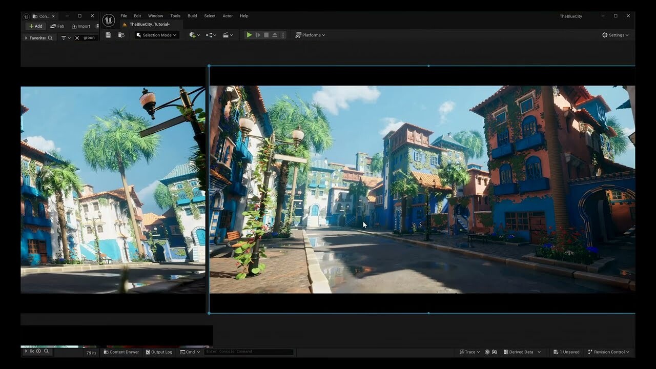 UE5 Stylized Modular Environment Breakdown — The Blue City