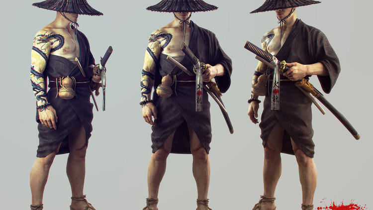 Artstation Feudal Japan The Shogunate Film Vfx Character Art Rendered