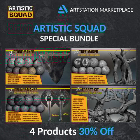 Nature Maker ZBrush Brushes Bundle