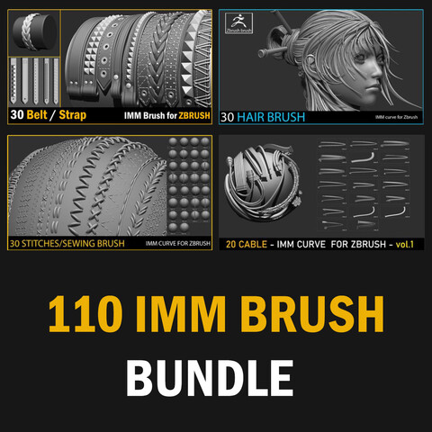 110 IMM Brush Bundle - Zbrush