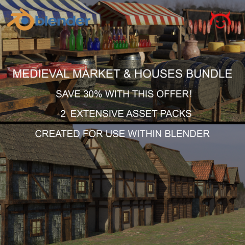Medieval Market & Houses Bundle