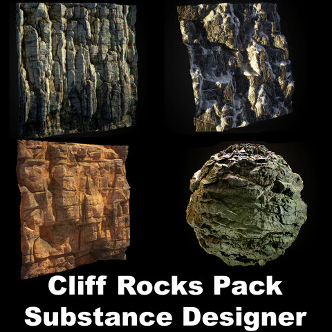 Cliff Rocks Pack - Substance Designer