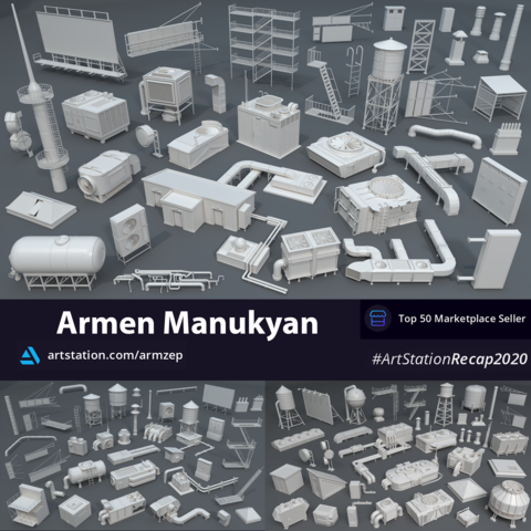 Building Roof Collection 1,2,3 - 120 pieces (Extended Commercial License)