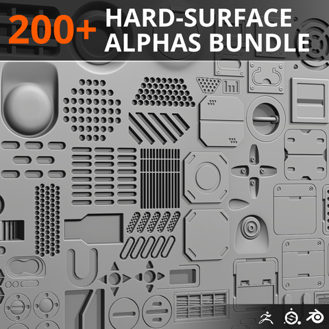 200+ Hard-Surface Alpha Bundle - Pack 01 - 02 (Team Licence)