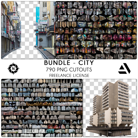 Bundle PNG Photo Packs: City - Freelance License
