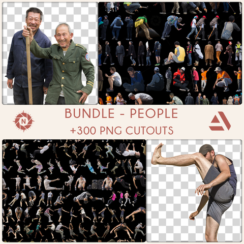 Bundle: PNG Cutouts - People - Personal License