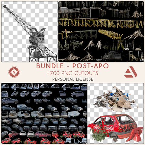 Bundle PNG Photo Packs: Post-Apocalyptic - Personal License