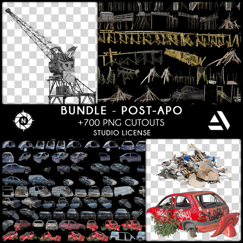 Bundle PNG Photo Packs: Post-Apocalyptic - Studio License