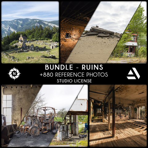 Bundle Reference Photos: Ruins - Studio License