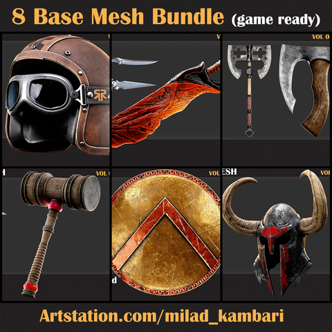 8  Base Meshs Bundle ( Standard License )