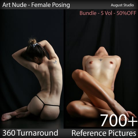 Female Art Pose - Reference Pictures - Bundle - 05 Vol - 50%OFF