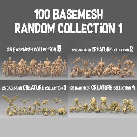 100 basemesh random collection 1