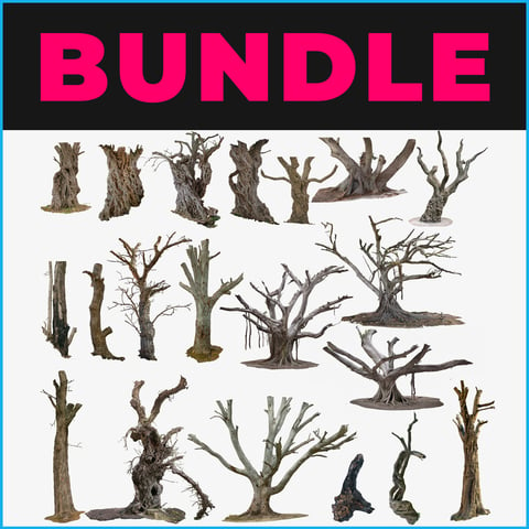 20 TREES - 3D MODELS BUNDLE - STANDARD USE LICENSE