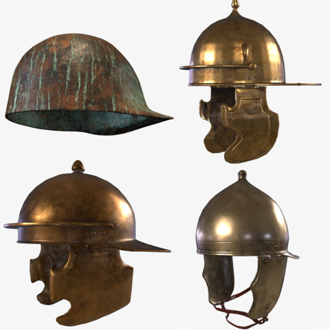 Roman helmet pack
