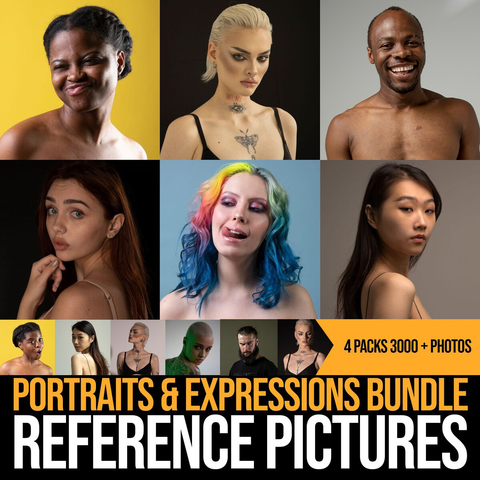 Portraits and Expressions Reference Pictures Bundle