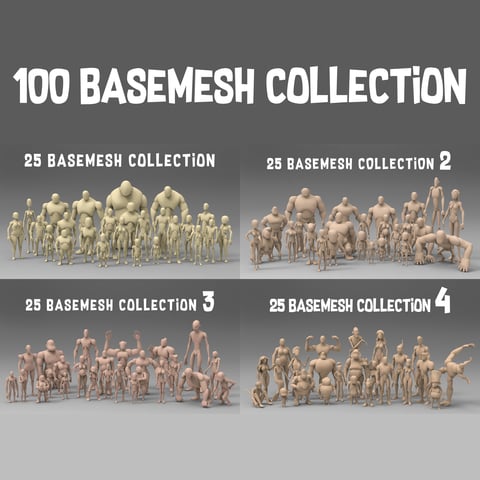 100 basemesh collection