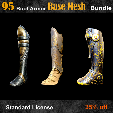95 Boot Armor Base mesh