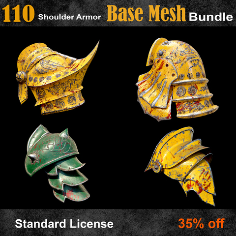 110 Shoulder Armor Base Mesh ( Standard License )