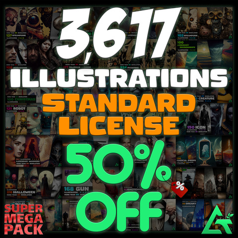 3617 Illustrations (SUPER MEGA PACK) - 50% OFF for Standard License!