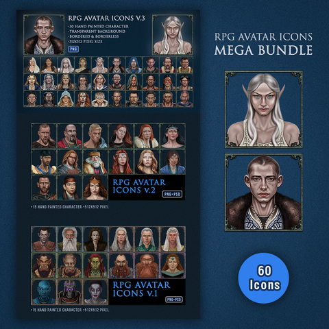 ArtStation - RPG Avatar Icons Mega Bundle