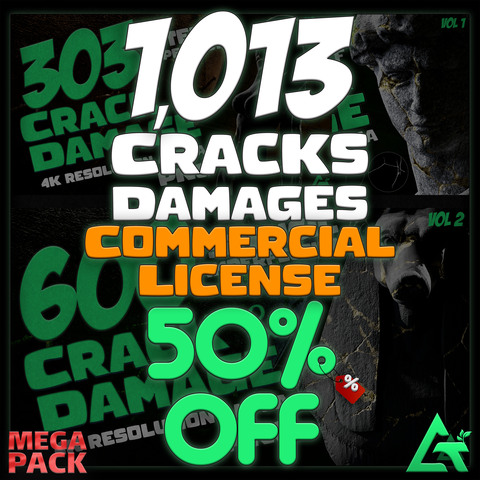 1013 Alpha Cracks and Damages Stencil Imperfections (MEGA PACK) - 50% OFF for Commercial License!