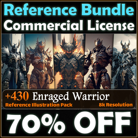 430 Enraged Warrior Reference Pack | 8K Resolution - Commercial License