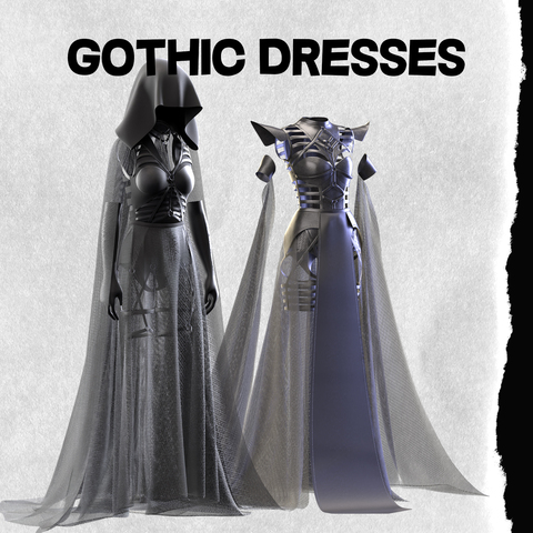 Gothic Dresses Extended Commercial License