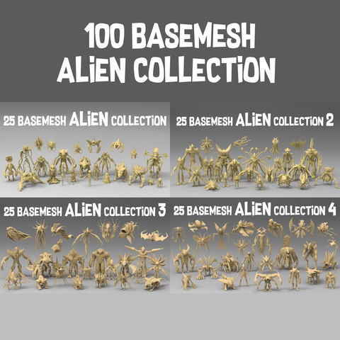 100 basemesh alien collection
